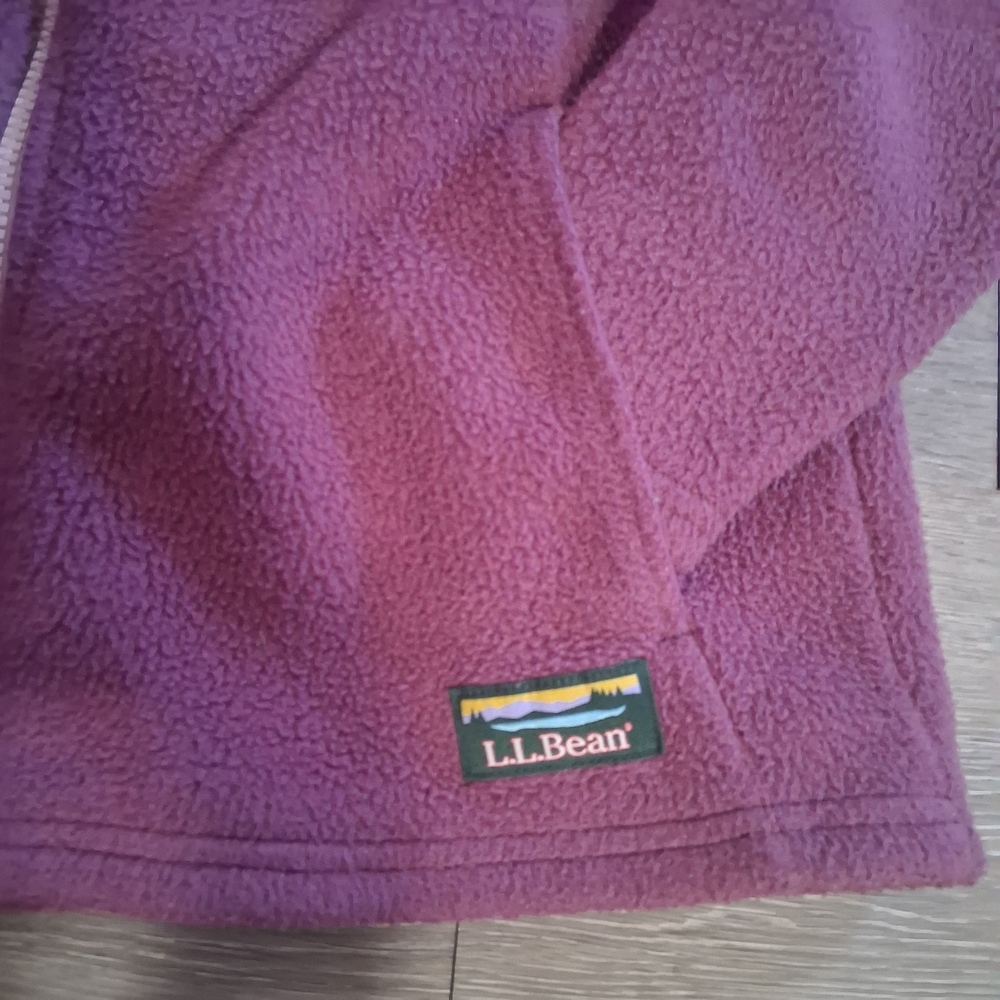L.L. Bean Plum Fleece Jacket - Picture 3 of 6